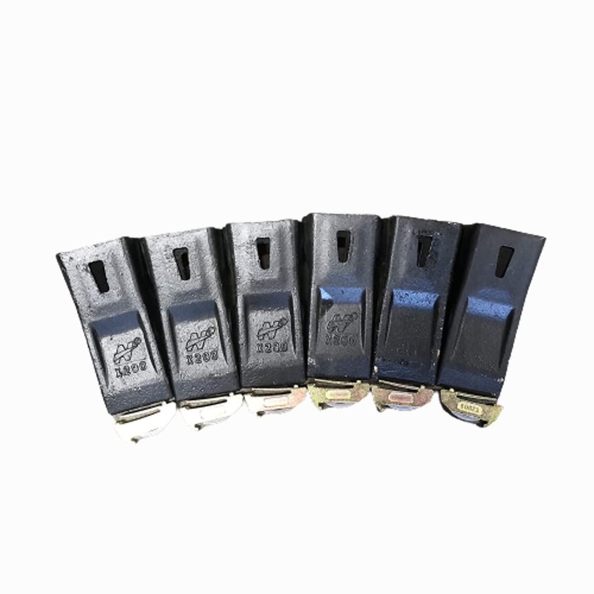6 Set X290 Bucket Teeth Tooth with K290S Steel Locks Fits for X290 Style Bucket Teeth
