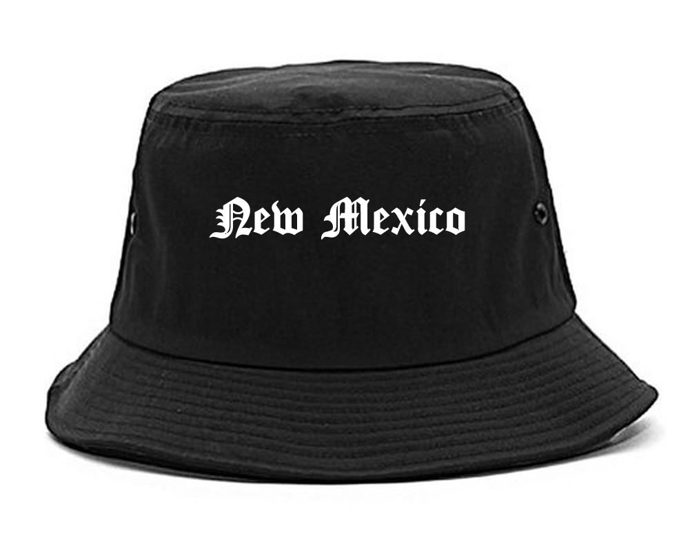 NM New Mexico State Old English Bucket Hat Black
