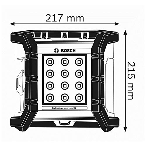Bosch Professional 18V System Akku LED-Baustellenlampe GLI 18V-1200 C (max. Helligkeit 1.200 Lumen, Connect Ready, ohne Akku/ Ladegerät)