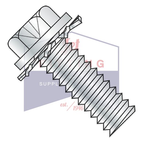 8-32X3/8 SEMS Screws | External Tooth Washers | Phillips | Hex Washers Head | Steel | Zinc (Quantity: 8000)