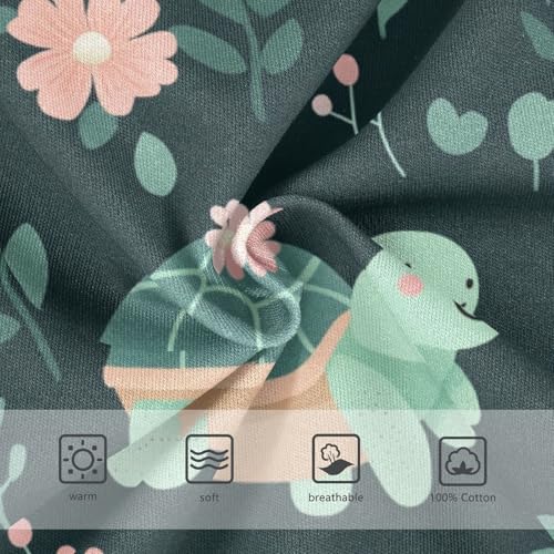 Wusikd Cute Turtles Boys' Underwear Cotton Flowers Boys Briefs Soft Toddler Underwear 2T3