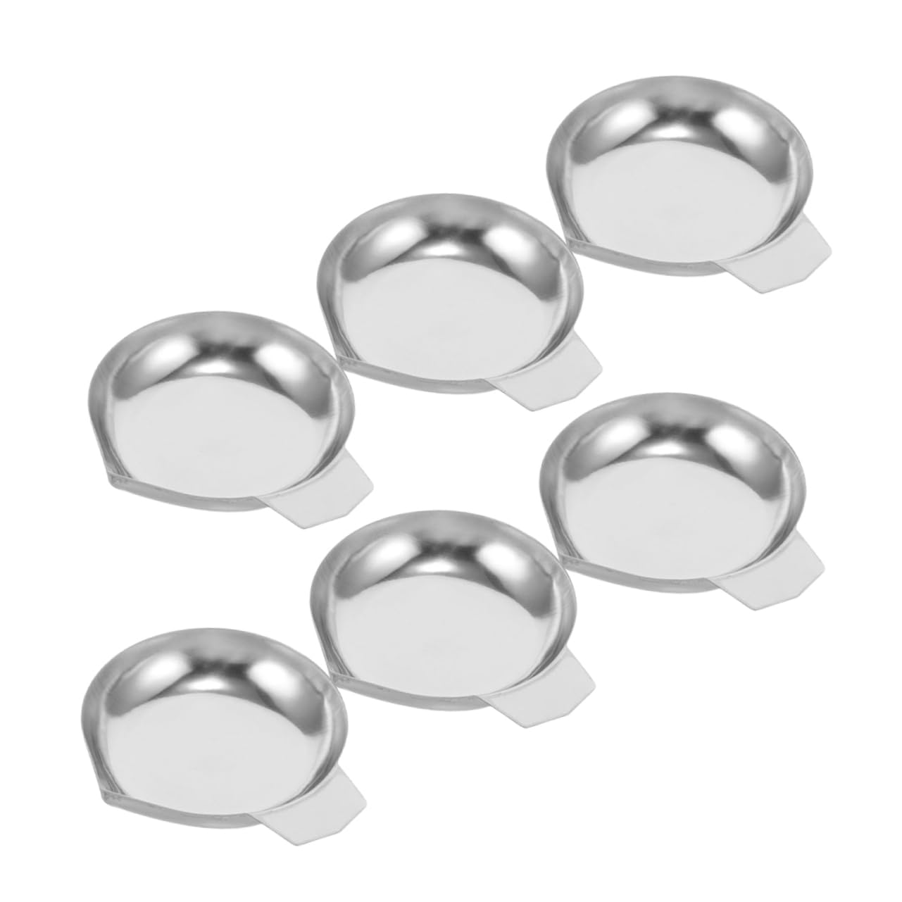 VICASKY Diamond Tray Scale 6pcs Stainless Steel Weighing Pans Non-Rusting Ideal for Jewelry Processing and Laboratory Use