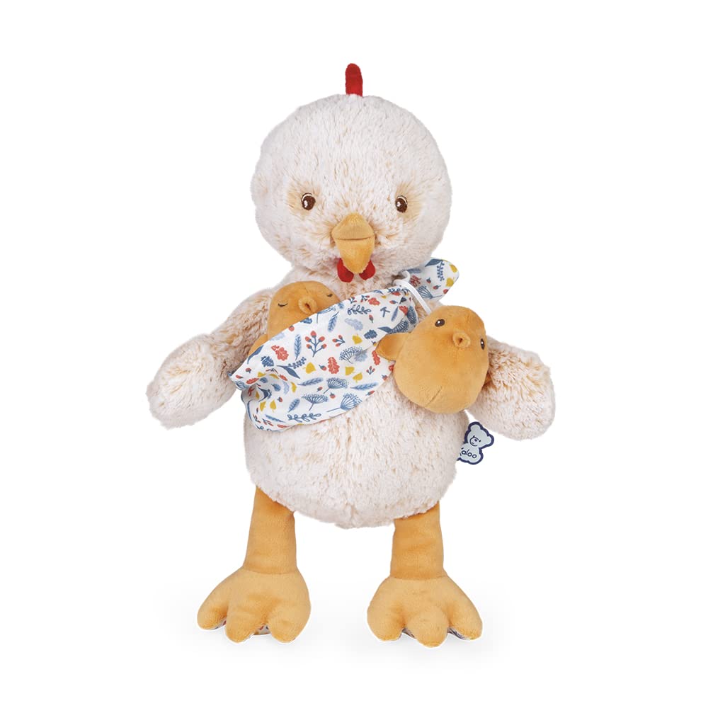 KALOO - Linoo - Peluche papà Pollo Paul e Il Suo Piccolo, 35 cm - sin dalla Nascita, K9711