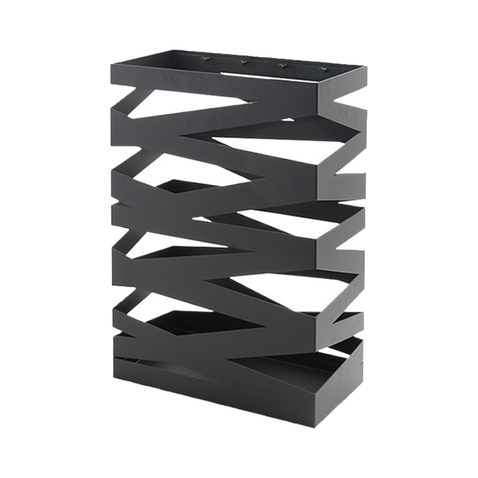HYLYGFH Outdoor Metal Umbrella Holder Stand with Drip TrayStylish Entryway Storage Rack for Hotels & Supermarkets Black Large Umbrella Organizer with Hook