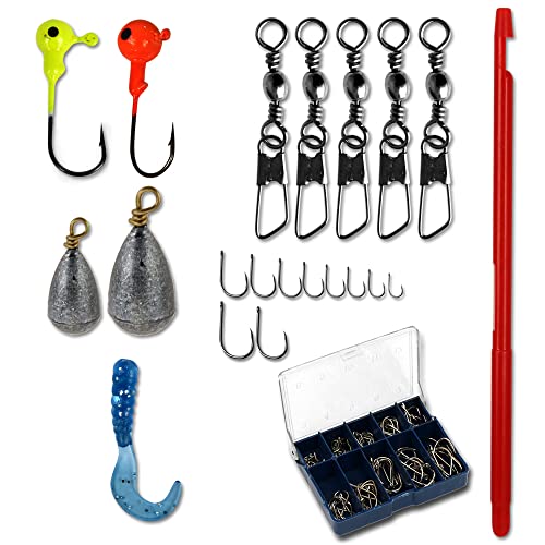 Angelbox mit Zubehör 120tlg. Angelset Angelkoffer Köderbox mit Gummiköder und Angelhaken – Bild 6