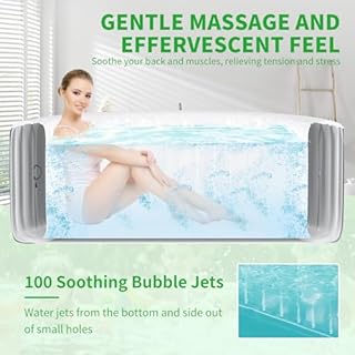 Inflatable Hot Tub with Side Table, 2 Person Oval Blow Up Portable Hot Tub, Leak-Proof PVC Outdoor Spa with 100 Strong Bubble Jets, Heater Pump and Insulated Cover, 75” X 47”X 25”
