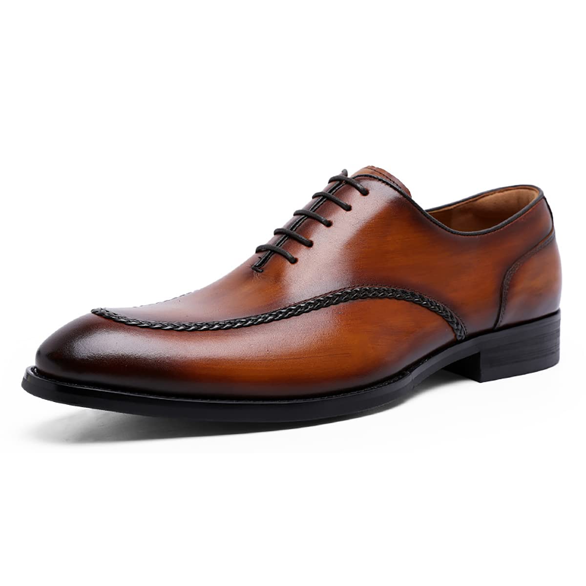 Chaussures Derby Hommes Chaussures d'affaires Formelles Lacets Richelieus Chaussures Toilette Confortables Respirantes
