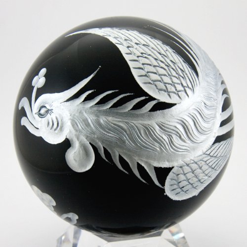 Amazon.co.jp: 【石流通センター】【彫刻置物】丸玉 オブシディアン約