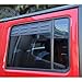 Hoolcar Rear Window Louver Vent Cover Rear Window Blinds Decor Compatible with 2007-2017 Jeep Wrangler JKU, 4 Doors, Black