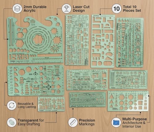 Plantillas para diseño de edificios de 10 unidades con trazado transparente 3