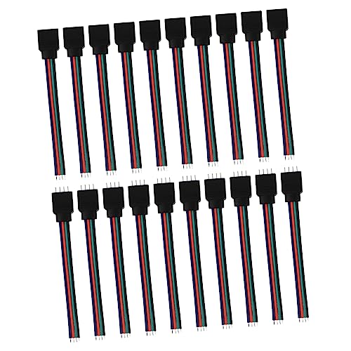 Yardenfun Connector for Strip 40pcs 4-pin Strip Connectors Female and Male No Tools Easy to Install