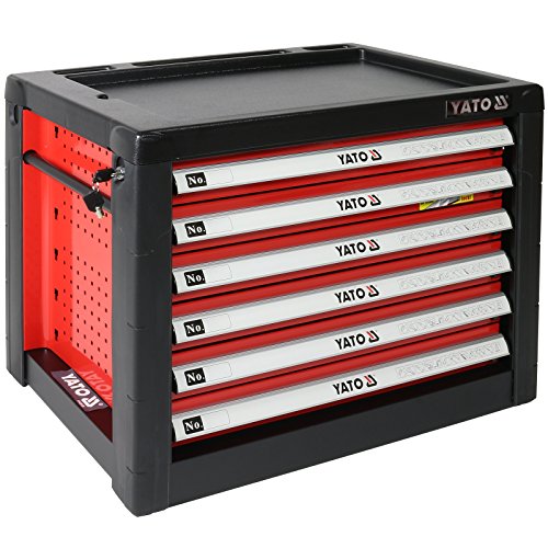 Yato YT-09155 Werkzeugkasten mit 6 Schubladen, Bunt