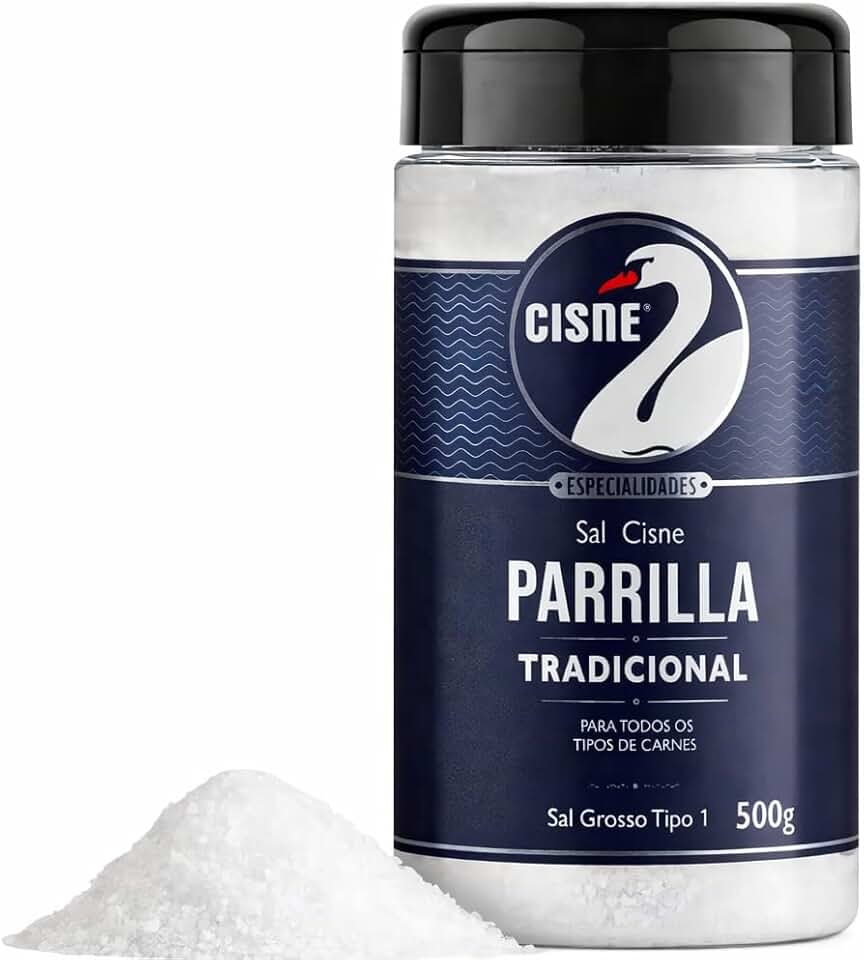 Sal Cisne Parrilla Tradicional 500g | Sal Grosso Tipo 1 para Churrasco | Ideal para Carnes, Grelhados e Parrilla