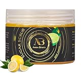 AB Amira Beauty Lemon Sugar Body Scrub - Moisturizing, Exfoliating Deep Skin Cleanser Reduces Acne,