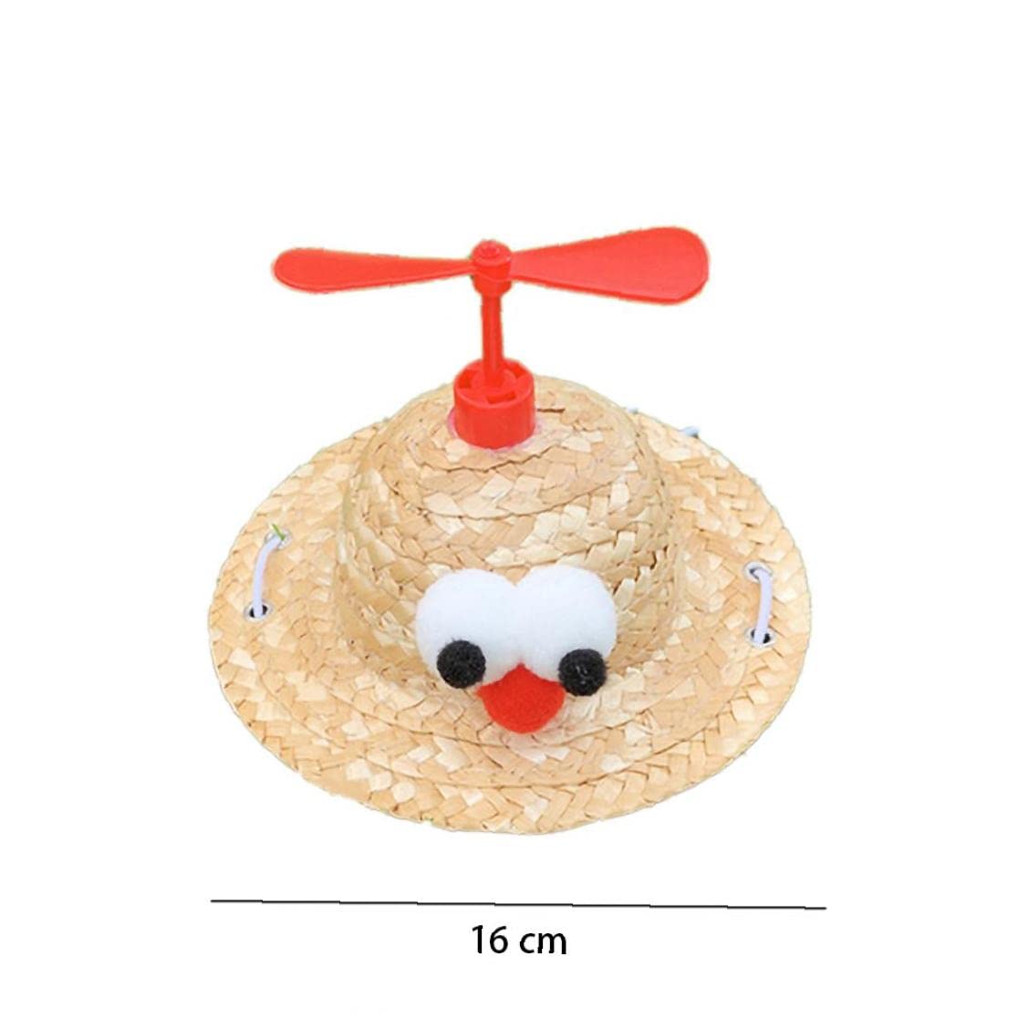 Amazon.co.jp: ペット 帽子 麦わら帽子 タケコプター 調整可能