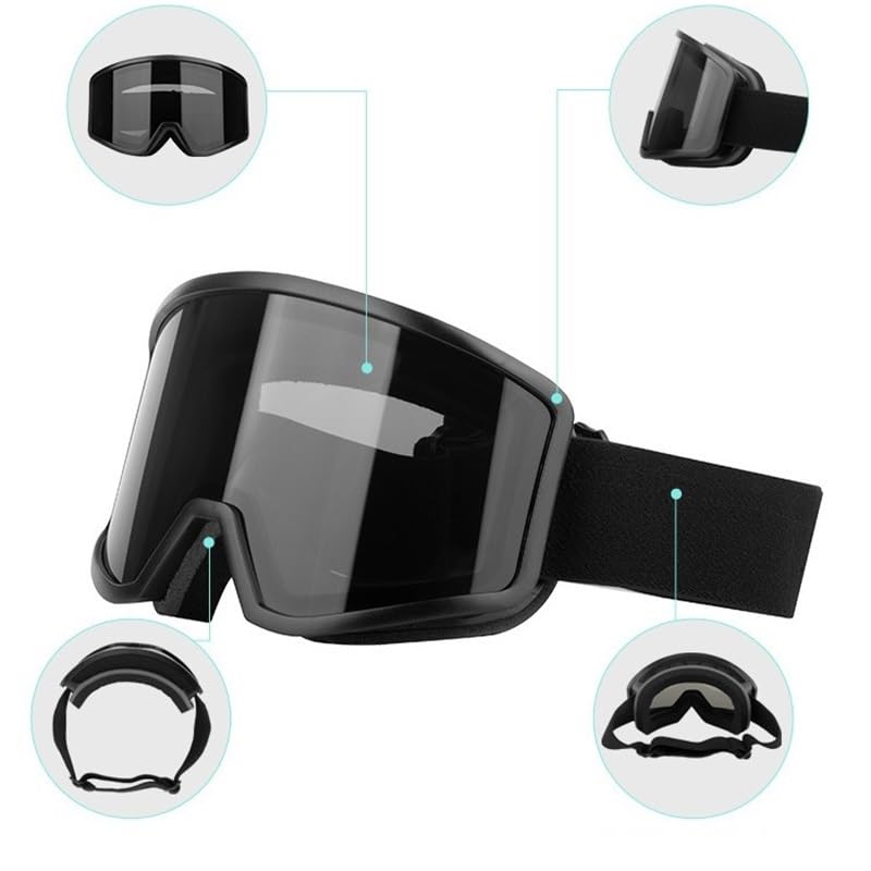 Lunettes de ski coupe-vent pour homme et femme, double pont, anti-buée, anti-reflet, protection UV