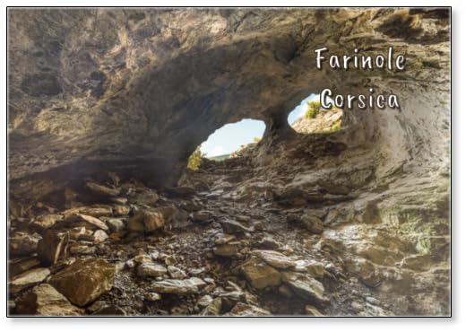 View from Inside Iron Ore Mine at Farinole in Corsica, Design 1, Fridge Magnet