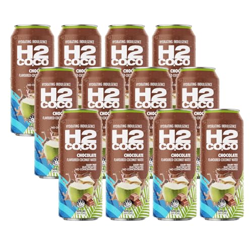 H2Coco Pure Coconut Water, 12 x 500 ml, Pure Coconut Water with Chocolate