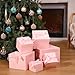 Cholemy 6 Pcs Valentine Nesting Gift Boxes with Lid Square Nesting Gift Boxes for Presents Packaging with Ribbon Easter Anniversaries Bridal Shower Birthday Wedding Party Favor(Pink)