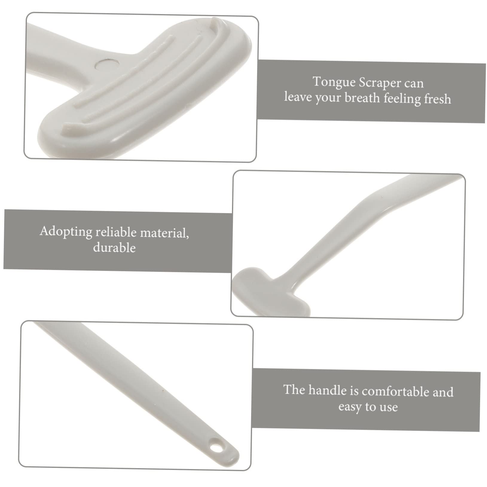 Beavorty 10 Pezzi Pulisci-lingua Pulisci Lingua Portatili Spazzolino Per Pulire La Lingua Spatola Di Plastica Lingua Orale Spazzolino Da Denti Per Adulti Infantile Pp Portatile Forniture