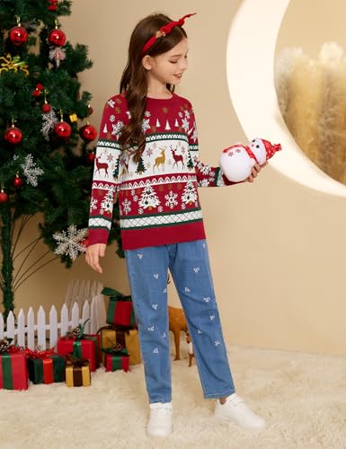 Ugly Christmas Sweaters for Women Men Kids 2024 Family Matching Christmas Sweater Funny Xmas Holiday Knit Pullover4