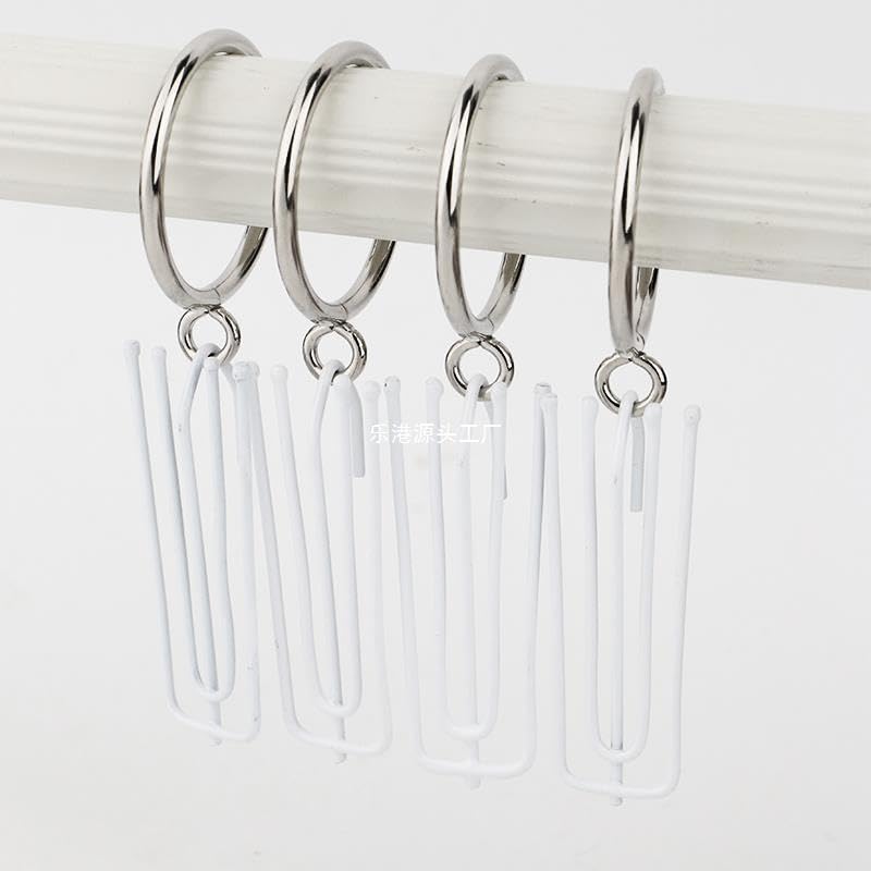 3,5~5,0 cm 10~100 Piezas Varios Anillos con Ojales para Cortinas Anillos de Cortina de Metal con Clips Anillo de Cortina con Ojales de plástico para Cortinas Colgantes