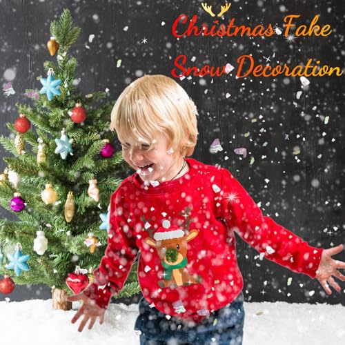 Niurewan SLMLO578 10.6 Ounces Christmas Fake Snow Decoration,Artificial Snow With Glitter,Plastic Fake Snow Powder thumb #6