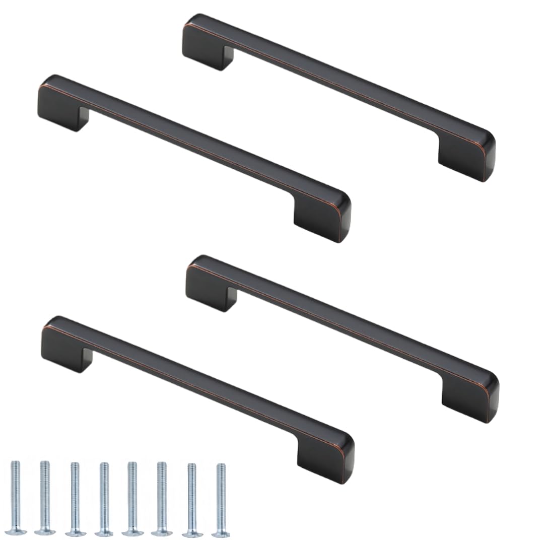 NLQCSXWEP Zinc Alloy Cabinet Bow Handle, Zinc Alloy Cabinet Handles Pack of 4 Multicolor 96-320mm(160mm Black and Red)
