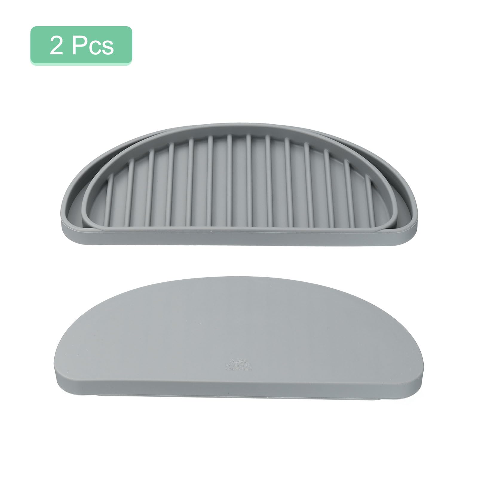 uxcell 2 Pack Refrigerator Drip Catcher, Silicone Mini Fridge Drip Tray - Image 4