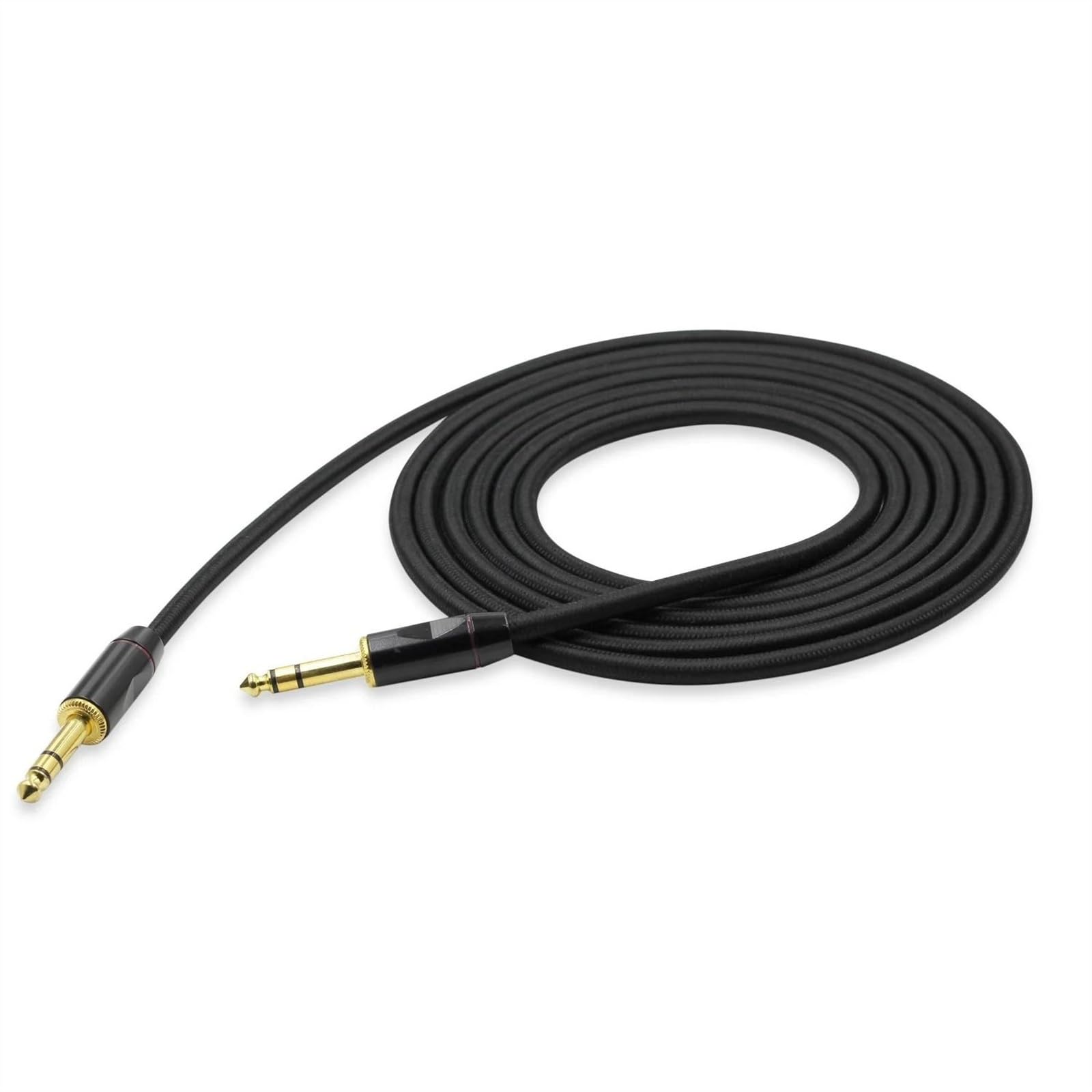 Cavo Audio Jack da 6,5 ​​mm Cavo per Chitarra Bilanciato Maschio-Maschio Intrecciato in Cotone per Amplificatore Mixer Cavo Audio per Strumento Chitarra