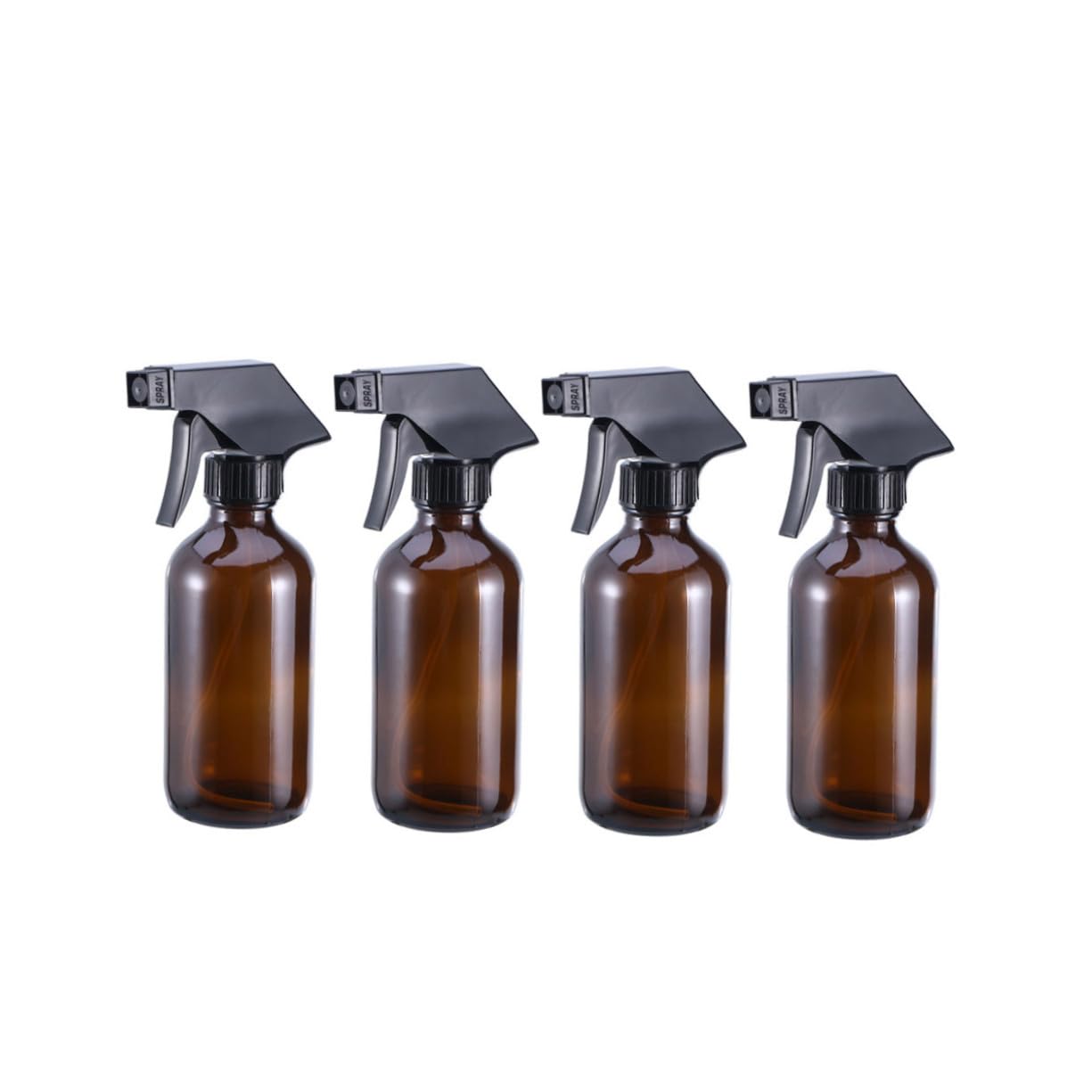 4 Stück 250ml Braun Glas Sprühflaschen Nachfüllbar Wassersprüher Aromatherapie Pflanzenpflege Behälter