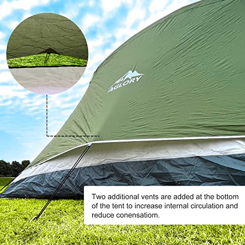 Camping Tent with Rainfly, 2/4/8 Person Tent,Waterproof Windproof Family Tent with Mesh Windows, Easy Set Up for Hiking and Outdoor for All Seasons image 1