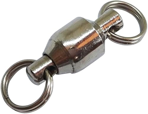 2550pcs Ball Bearing Swivel Fishing Stainless Split Ring Fish Hooks Connectors for Saltwater 7LB-132LB