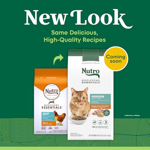 Image of Nutro Wholesome Essentials Indoor Adult Dry Cat Food, Chicken & Rice, 3 lb