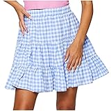 Falda azul de verano para mujer, ajuste holgado, para Navidad, Halloween, día de San Patricio, día de San Valentín, luna de miel, boda, día de Oktober, vacaciones, día de la madre, trabajo casual