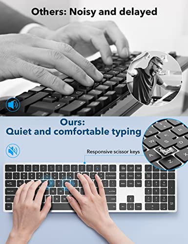 Wireless-Keyboard-Full-Size-with-Silent-Keys-Number-Pad-Super-Slim-and-Battery-Powered-24GHz-USB-Computer-Keyboard-for-Laptop-PC-Mac-Windows-Chromebook-by-Wisfox-Sliver-and-Black