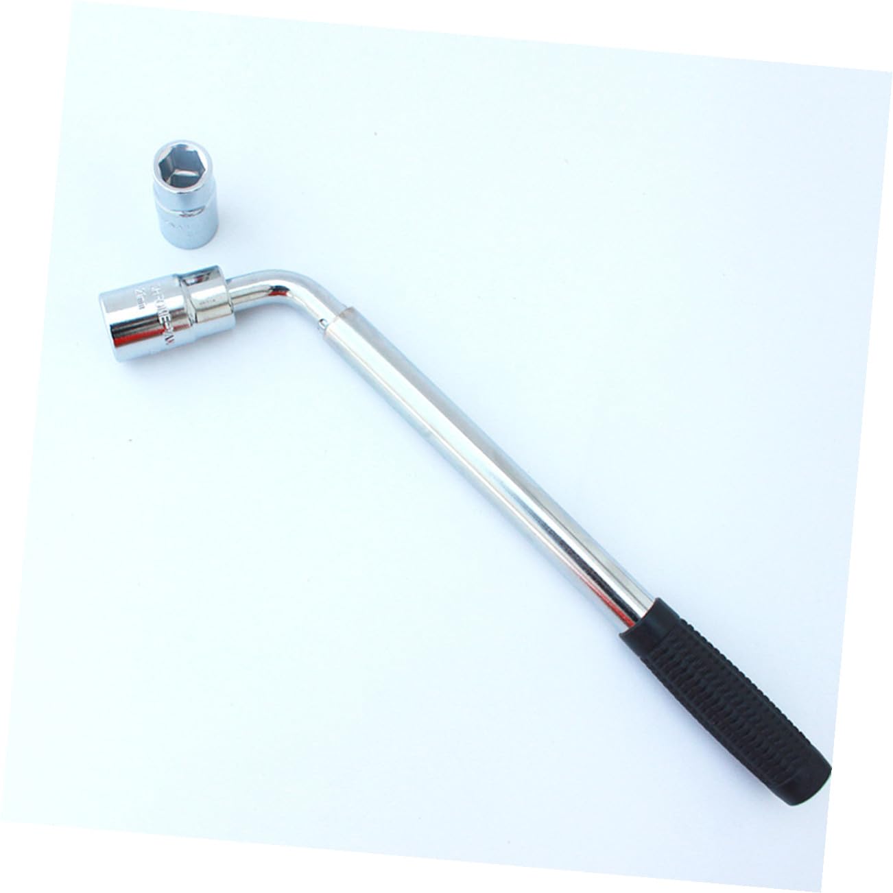 ULTECHNOVO Teleskop Radmutternschlüssel aus Vanadium Stahl, Silber | Ausziehbar für Extra Hebelwirkung, Steckschlüsseleinsätze 17/19mm und 21/23mm, Präzise Verarbeitung