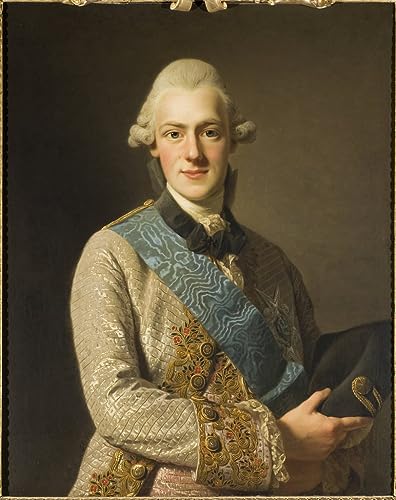 Tableau sur toile grand format Frédéric Adolf de Suède pour mur vide sans vie