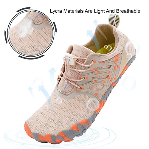 Image of L-RUN Hiking Water Shoes Womens Outdoor Summer Sneaker for Men Brown M US (Women 11.5, Men 10.5)=EU43