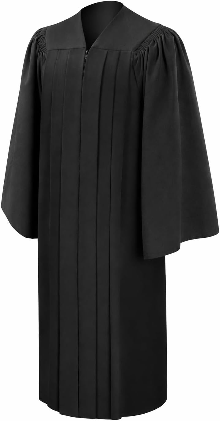CLERKMANS Unisex Adult Deluxe Black Bachelors University Graduation Gown