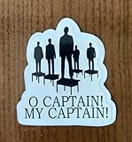 (Pack of 3) John Keating Dead Poets Society O Captain My Captain Sticker 3 inch