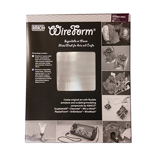 Wireform Amaco Lot de 3 feuilles de maille métallique à modeler 40 x 50 cm