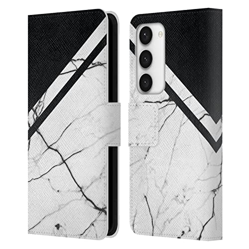 Étui portefeuille Samsung S23 5G protection cuir à motif marbre