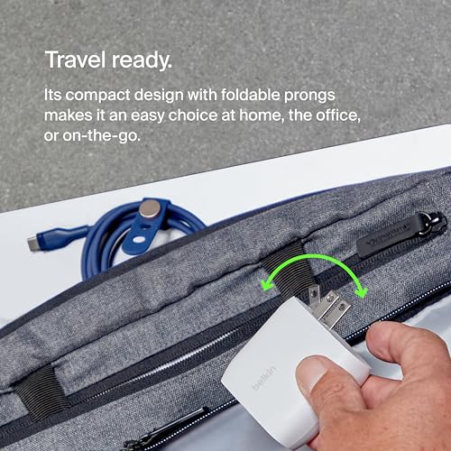 Image of Belkin Dual USB C Charger Block 60W (2 Pack) w /PPS Super Fast Charging - Samsung Galaxy S25, Apple iPhone 17, Air, Pro, Pro Max, iPad, AirPods, Apple Watch, Google Pixel, Nintendo Switch 2 - White