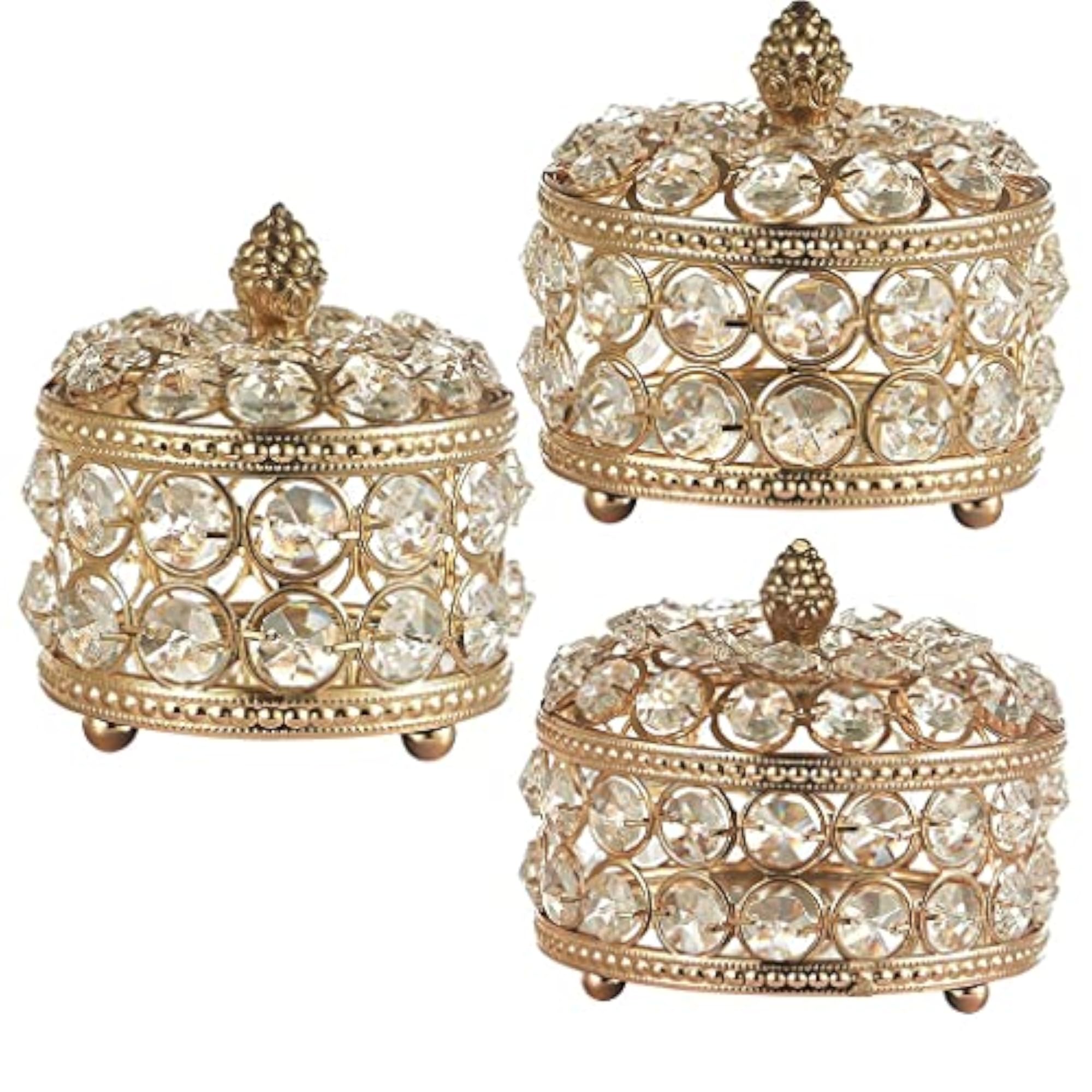 3PCS Makeup and Jewelry Storage Box Set