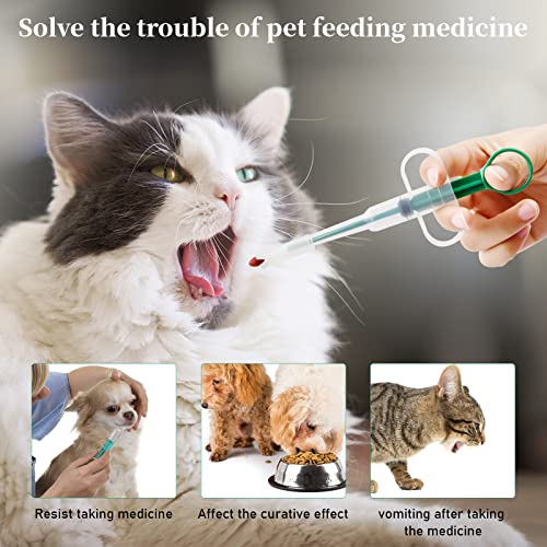 Vesaneae 3 Stücke Tablette Feeder, Haustier Medikamenten Spritze, Haustier Spritze Pet Pill Tablet Feeder, Tablette Feeder Medikamenten Feeder, Pet Pusher Spritze Tabletteneingeber für Katzen Hunde