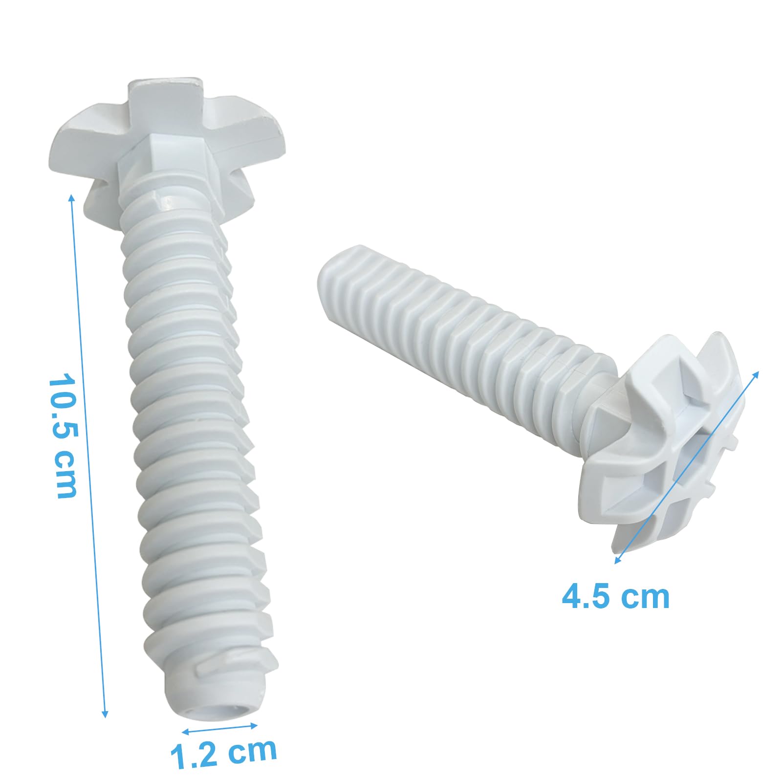 2 Stück Geschirrspüler Einstellfuß weiß vorne 105mm für Bosch für Siemens 631221 00631221 wie iQ100 iQ300 iQ500 iQ700 StudioLine Extraklasse PerfectDry Avantixx Logixx HydroStar