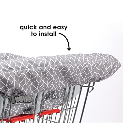 Diono Shop 'N Go Cart Liner, Shopping Cart Cover For Baby, Restaurant High Chair Cover For Baby, Infant, Toddler, Machine Washable, Gray #TOP5