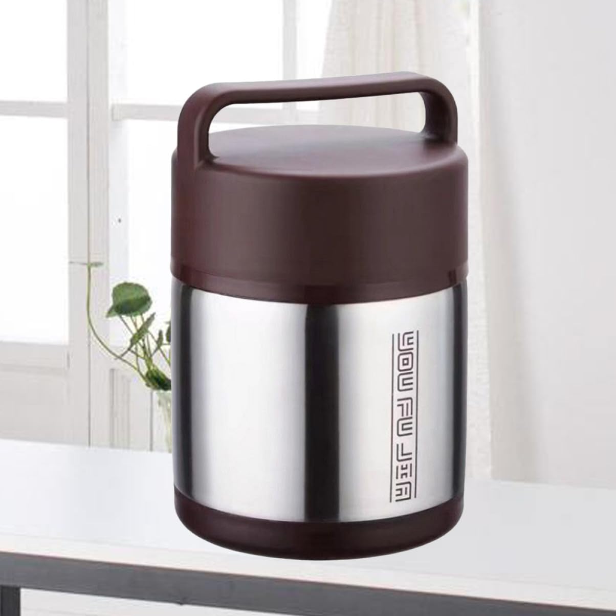 Contenitore Termico per Alimenti in Acciaio Inox 1.8l Doppio Strato Isolamento e Facile da Trasportare per Viaggi e Scuola