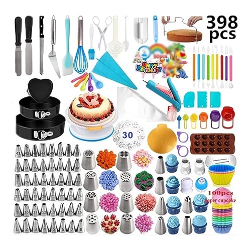 Support de tarte à la crème avec culots et spatule kit pâtisserie complet ZXQUEGF